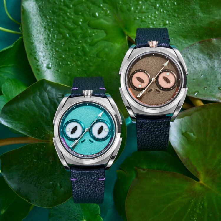 Louis Erard x Konstantin Chaykin Unfrogettable al polso Louis Erard x Konstantin Chaykin Unfrogettable Turquoise e Brown al polso.