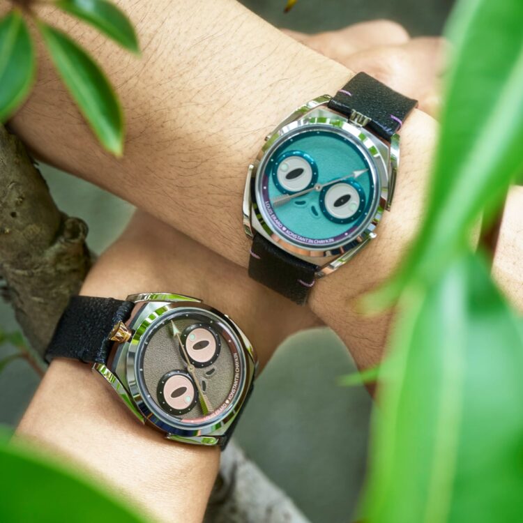 Louis Erard x Konstantin Chaykin Unfrogettable al polso Louis Erard x Konstantin Chaykin Unfrogettable Turquoise e Brown al polso.