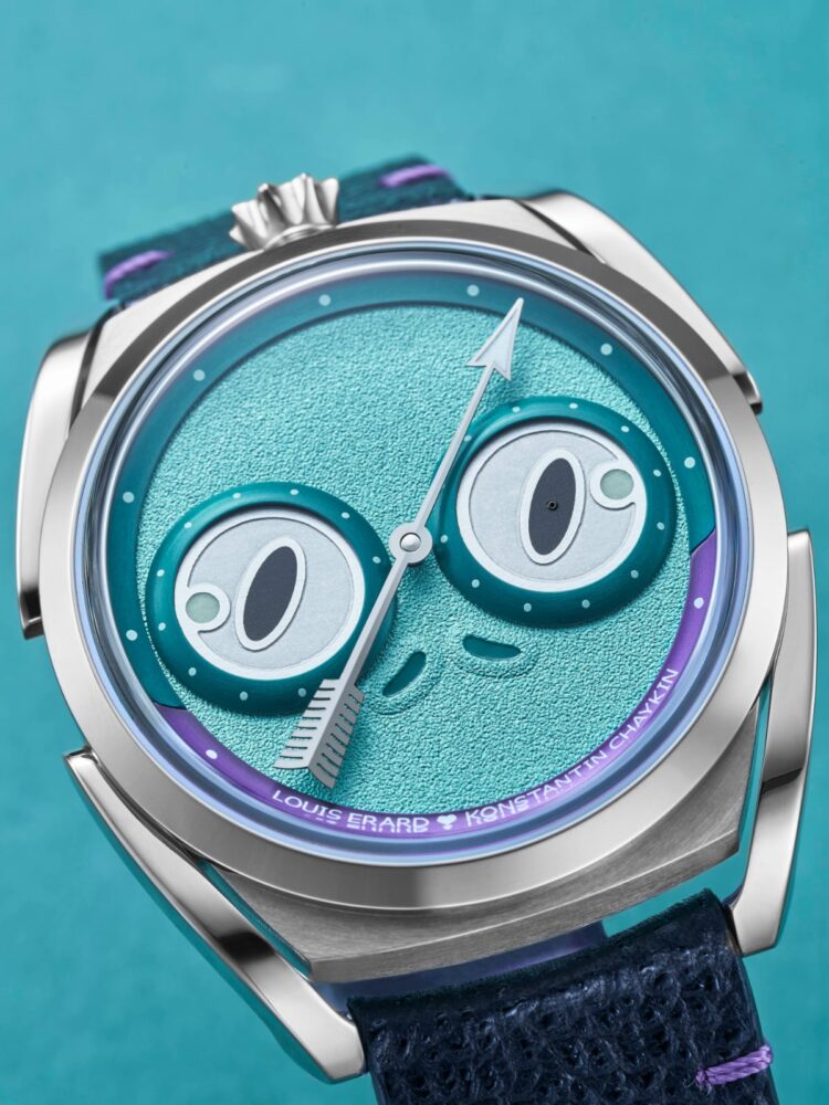 Louis Erard x Konstantin Chaykin Unfrogettable Turquoise Quadrante del Louis Erard x Konstantin Chaykin Unfrogettable Turquoise.