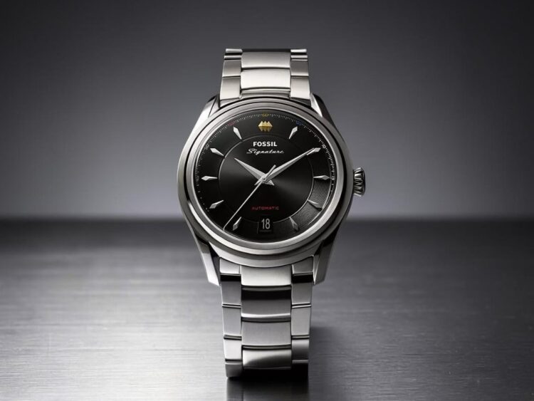 Fossil Signature CS-1 Jet Black FSI1000 – automatico Sellita SW200-1 ossil Signature CS-1 automatico svizzero quadrante nero bracciale acciaio Swiss Made
