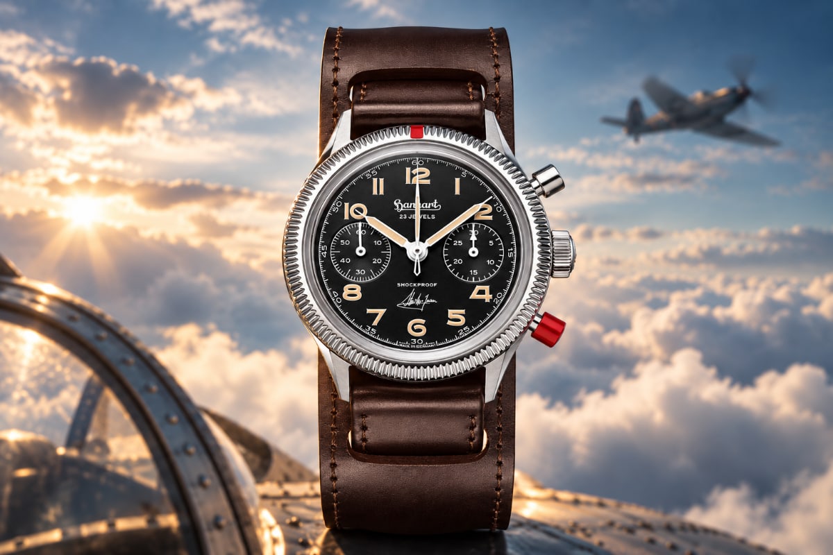 Hanhart 417 ES Steve McQueen Limited Edition No. 1, cronografo flyback da pilota da 39 mm.